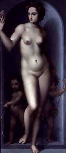 Venus Tussen Twee Amores door A.  Piccinelli