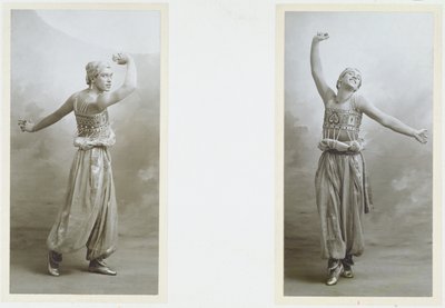 Portret van Vaslav Fomich Nijinsky (1889-1950) in de rol van de Zwarte Slaaf uit 