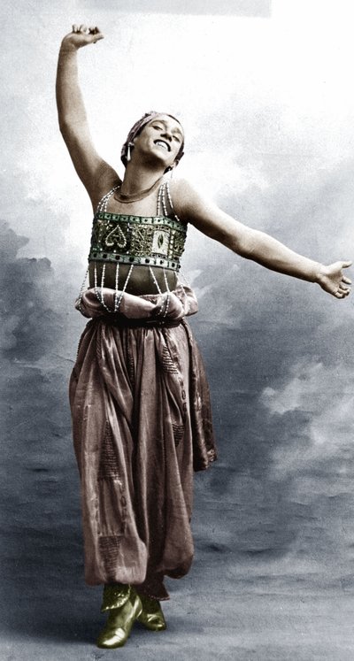 Vaslav Nijinsky in kostuum voor Sheherazade door A. Bert