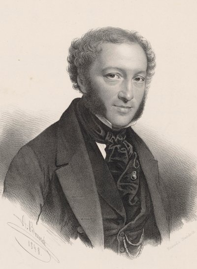 Portret van pianist en componist Ignaz Moscheles 1794-1870, 1848 door A. Brandt