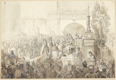 Kerkelijke ceremonie door A. Burg
