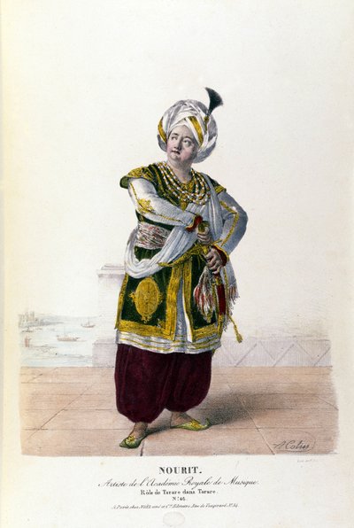 Adolphe Nourit in de opera Tarare door Antonio Salieri (1750 - 1825). door A. Colin