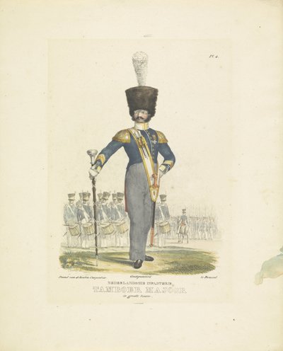 Tamboer-majoor in grote tenue, 1820-1825 door A. Courtois