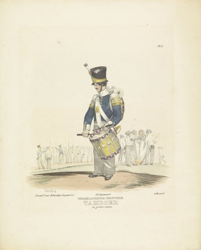 Tamboer in grote tenue, 1820-1825 door A. Courtois