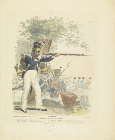 Flankeur in grote tenue, 1820-1825 door A. Courtois