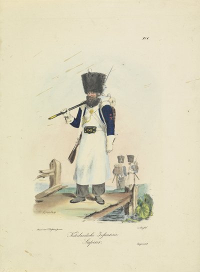 Sappeur, 1820-1825 door A. Courtois