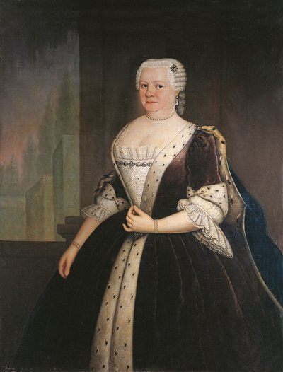 Portret van een koningin van Pruisen, ca. 1739 door A. F. Habert
