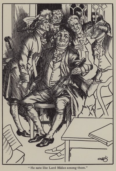 Illustratie voor The Essays of Elia door Charles Lamb door A. Garth Jones