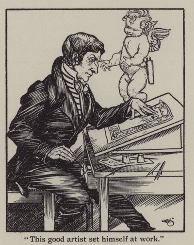 Illustratie voor The Essays of Elia door Charles Lamb door A. Garth Jones