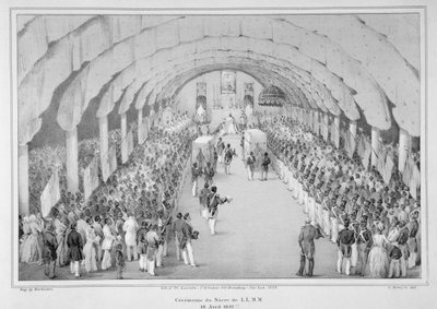 Kroning van Generaal Faustin Soulouque (c.1785-1867) als Keizer van Haïti, 18 april 1852, uit 