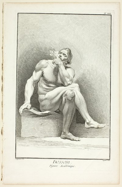 Ontwerp: Academische figuur, uit Encyclopédie door A. J. Defehrt