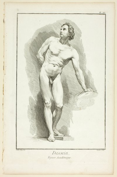 Ontwerp: Academische figuur, uit Encyclopédie door A. J. Defehrt