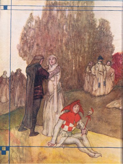 Binnenpaginaontwerp, uit Tales from Shakespeare uitgegeven door Ward Lock & Co Ltd, 1930-40s door A. Jackson