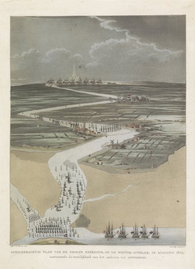 Britse expeditie naar Antwerpen, 1809 door A. Lutz