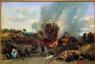 Spoorramp in Bellevue op de spoorlijn van Versailles 8/05/1842 door A Provost