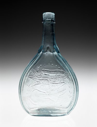 Gevormde fles, c. 1866-1874 door A. R. (attr.to) Samuels