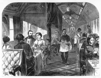 Palace Hotel Car, Union Pacific Railroad, ca. 1870 door A. R. Ward