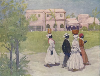 Zwarte gaat aan het werk, Barbados, 1916 door A. S. Forrest