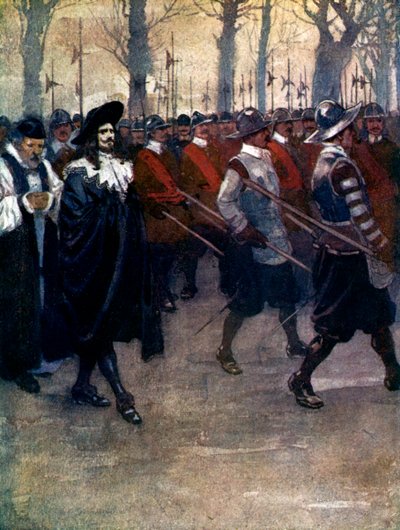 Koning Charles liep voor de laatste keer door de straten van Londen, 1649 door A. S. Forrest