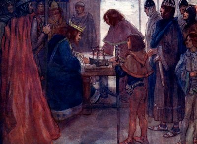 Het Grote Handvest werd verzegeld met het zegel van de koning, 1215, 1905 door A. S. Forrest