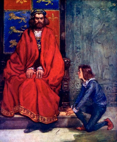 De kleine jongen knielde voor de koning en stamelde het verhaal door A. S. Forrest