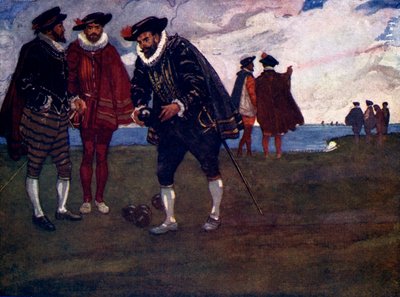 Er is tijd om het spel af te maken en de Spanjaarden ook te verslaan, zei Drake, 1588, 1905 door A. S. Forrest