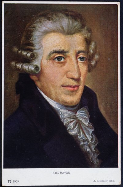 Portret van Franz Joseph Haydn (1732-1809) door A. Schindler