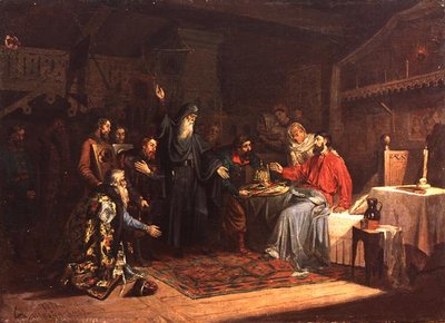 Prins Posharsky uitnodigen om de bevrijding van Moskou van de Polen in 1616 te leiden door A. Shvaykevich