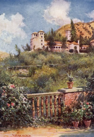 Granada, Uitzicht op de Generalife door A. Trevor Haddon