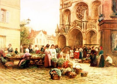Het kathedraalplein door A. Trevor Haddon
