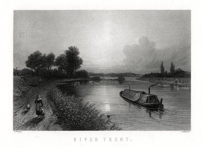 De rivier Trent, Engeland, 1883 door A. Willmore