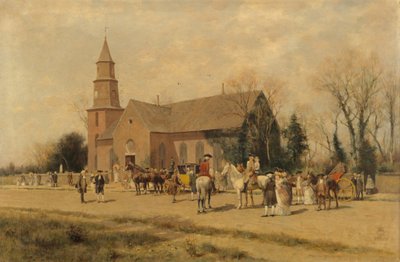 Oude Bruton Kerk, Williamsburg, Virginia, in de tijd van Lord Dunmore, 1893 door A. Wordsworth Thompson