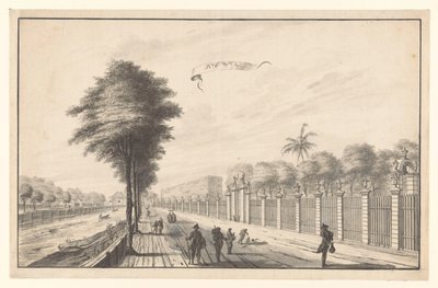De Post Rijswijk gezien van Noordwijk door A. de Nelly (attributed to)