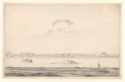 Gezicht op Passoeroean door A. de Nelly (possibly)