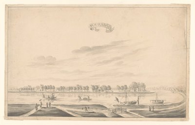 Gezicht op Surabaya door A. de Nelly (possibly)