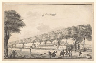 Gezicht op fort de Waterplaats aan de Molenvliet te Batavia door A. de Nelly (possibly)