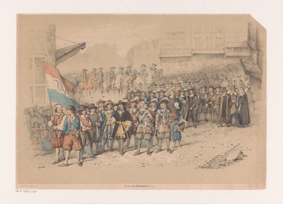 Historische optocht ter gelegenheid van de V.O.C. door A. van Groeneveldt