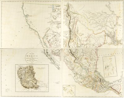 Een nieuwe kaart van Mexico en aangrenzende provincies door Aaron Arrowsmith