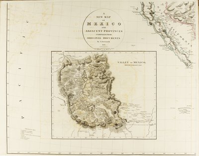 Een nieuwe kaart van Mexico en aangrenzende provincies door Aaron Arrowsmith