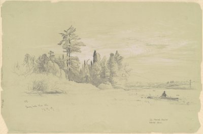 Cherry Lake, Witte Bergen door Aaron Draper Shattuck