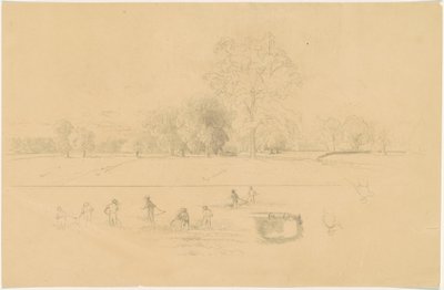 Oogsten, New England door Aaron Draper Shattuck