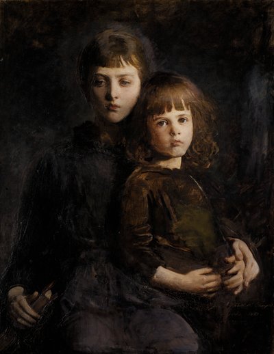 Broer en zus Mary en Gerald Thayer, 1889 door Abbott Handerson Thayer