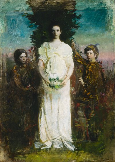 Mijn kinderen Mary, Gerald en Gladys Thayer, ca. 1897 door Abbott Handerson Thayer
