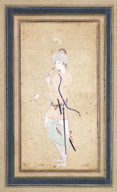 Een jonge boogschutter, c. 1580 door Abd Allah Musawwir