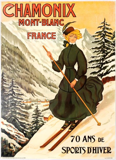 Chamonix Mont Blanc 70 jaar wintersport door Abel Faivre