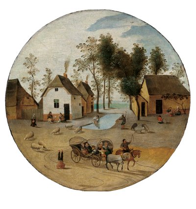 De maand juni, ca. 1606 door Abel Grimmer or Grimer