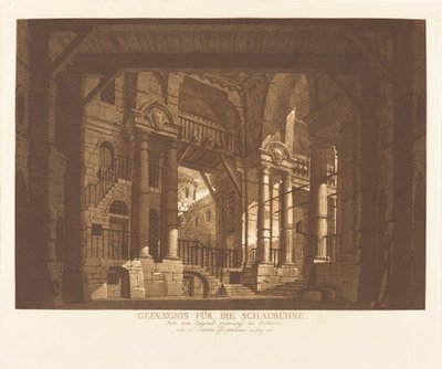 Gevangenis voor het toneel door Abel Schlicht possibly after Giuseppe Galli Bibiena