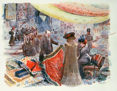 De hal van een warenhuis aan de Place Clichy, Parijs door Abel Truchet