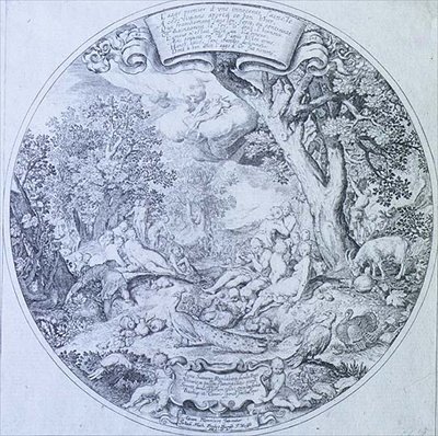De Gouden Eeuw, gegraveerd door Jan Theodore De Bry (1561-1623) door Abraham (after) Bloemaert