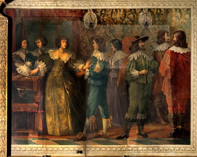 Scène uit het leven van Charles de Valois (1573-1650), hertog van Angoulême - Feestscène ter gelegenheid van het huwelijk van Charles de Valois met zijn tweede vrouw in 1644 door Abraham (after) Bosse